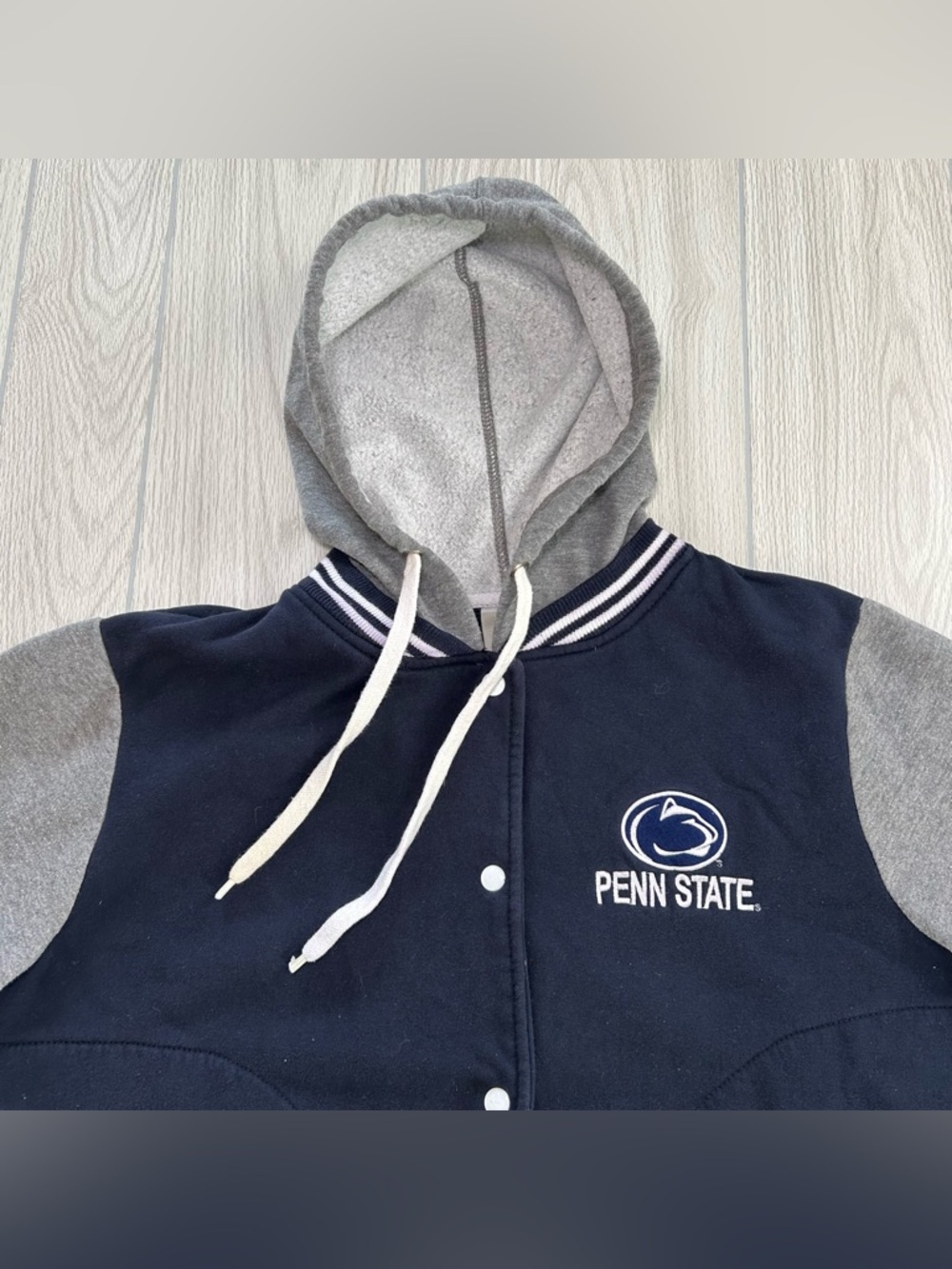 MV Sport Penn State University Button-Up Varsity Hoodie Sweatshirt Women’s 2XL - Picture 3 of 11